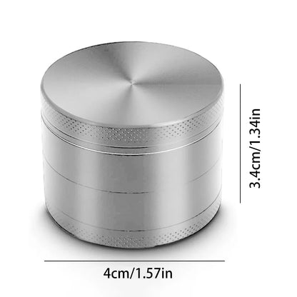 Mini 4-Layer Metal Herb Grinder — 63mm Zinc Alloy Tobacco & Dry Herb Crusher for Smoking Accessories