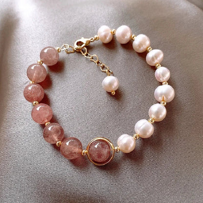 Double-Layer Crystal Pearl Beaded Bracelet – Vintage Ethnic Stacking Bangle for Women, Fashion Hand Jewelry Gift