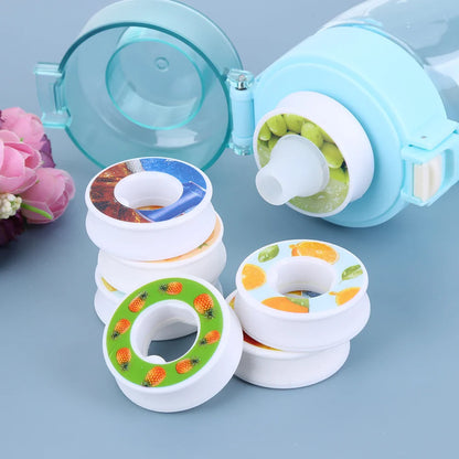 Flavored Sports Water Bottle with Scented Pods – 0 Calorie Fragrance Ring Drinking Cup