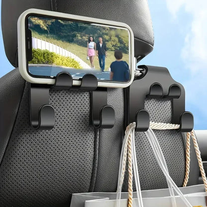 Car Back Seat Hook Phone Holder - Headrest Stand for iPhone, Samsung & All Phones