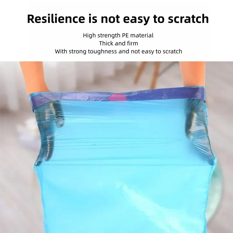 Portable Thickened Trash Bags 30/300PCS – Household Disposable Garbage Bags for Kitchen & Daily Waste Disposal