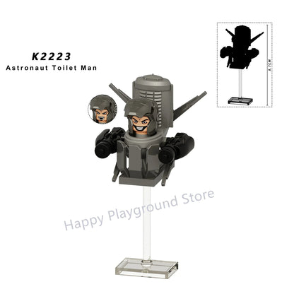 KDL Skibidi Toilet Man Anime Block Figures – TVMan, Titan, Cameraman & Speakerman Model Toy Gift for Kids