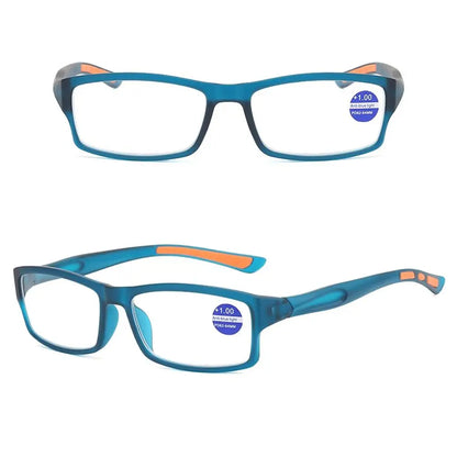 Ultralight Anti-Blue Light Reading Glasses – Sport Presbyopia Eyewear for Men & Women +100 to +400