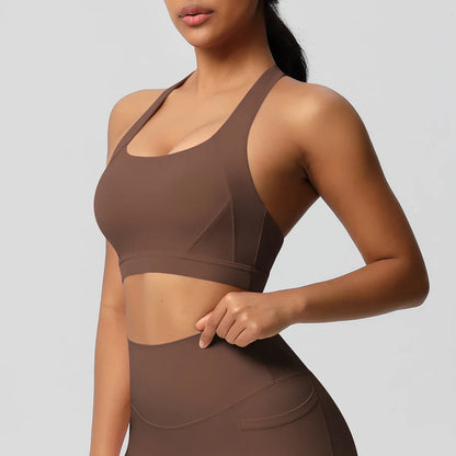 Women Fitness Yoga Sports Bra – Sexy Push Up Beauty Back Crop Top for Running, Workout & Active Wear