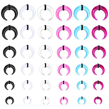 8PCS Acrylic Ear Piercing Kit — Spiral Tapers, Tunnels & Septum Horns for Men & Women Body Jewelry
