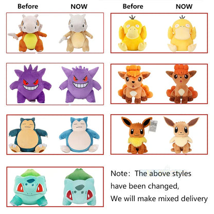 Original Pokémon Gengar Plush 24cm – Cute Pikachu Soft Stuffed Toy Doll for Kids Birthday Gift