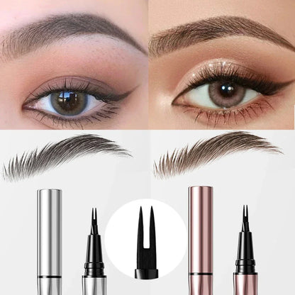 2Point Wild Eyebrow Pencil – Long-Lasting Waterproof Thin Liquid Tattoo Brow Pen with Easy Grip, Korean Makeup