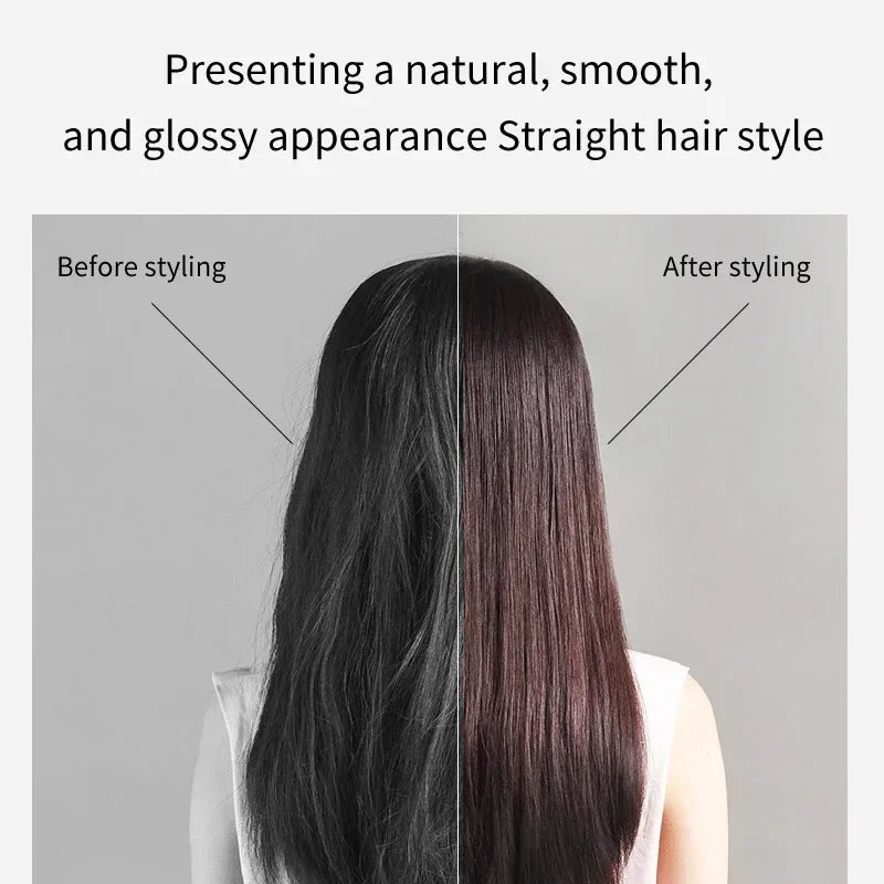 2-in-1 Professional Negative Ion Hair Straightener & Dryer – Heat-Up Flat Iron Styling Tool