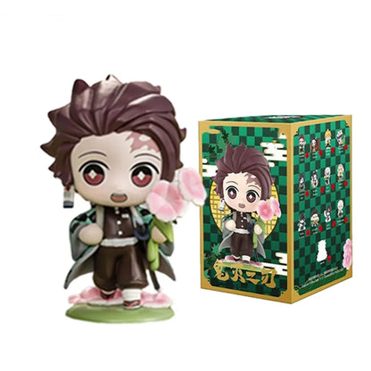 Anime Demon Slayer Blind Box Figures — 1-12pcs Tanjiro & Nezuko PVC Model Ornaments, Kids Christmas & Halloween Gift