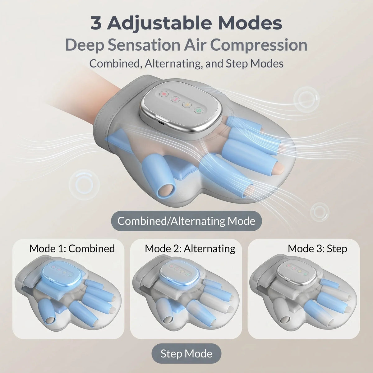 Hand Massager with Air Compression - Vibration Glove for Finger, Wrist & Palm Relaxation