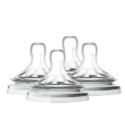 Silicone Baby Bottle Nipple - 5.5cm Wide Mouth Natural Shape, Soft & Easy-Clean Feeding Accessory