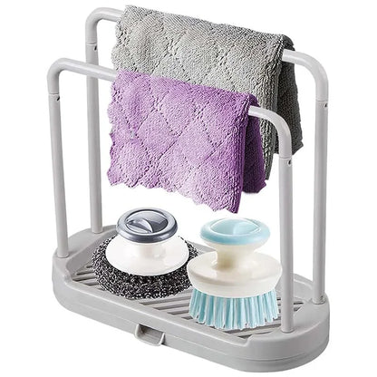 Kitchen Sink Drain Rack — Storage Basket for Sponge, Rag, and Wire Ball, Kitchen Accessories Shelf