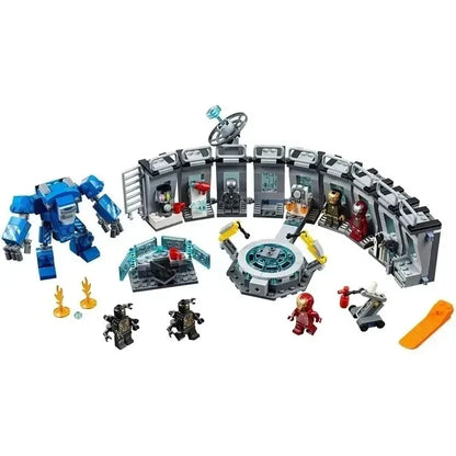 HOT 76125 Iron Man Mech Showroom Building Block Set for Kids — Superhero Toy & Birthday/Party Gift