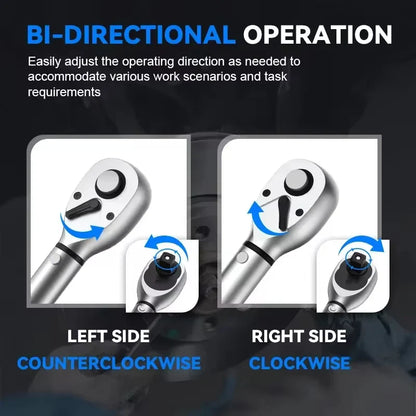 3/8” & 1/4” Torque Wrench | 5-60Nm & 5-25Nm Square Drive Pro Torque Key for Bicycle & Automotive Repair