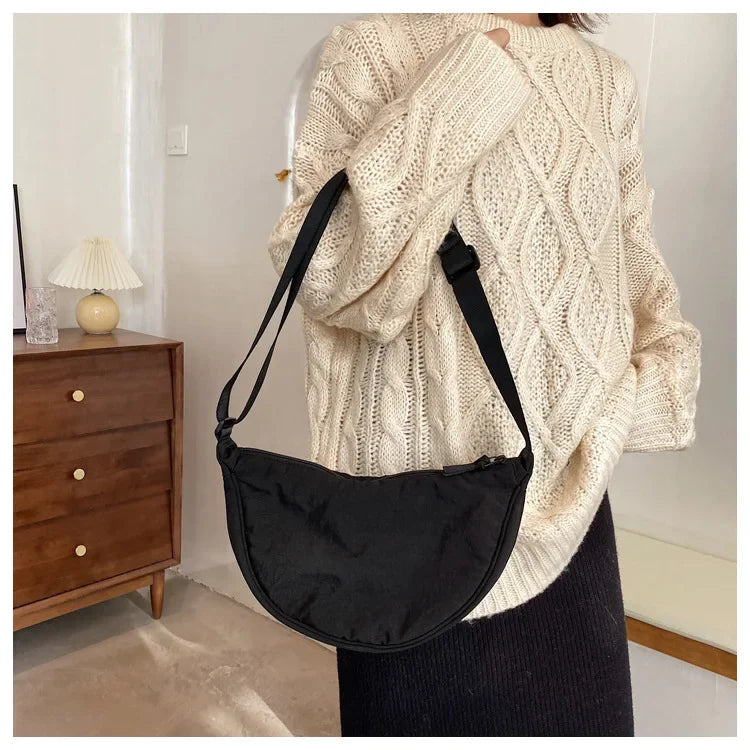Casual Nylon Hobo Crossbody Bag for Women – Shoulder, Half Moon, Tote Travel Shopper & Purses