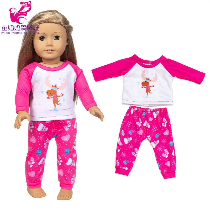18-Inch Girl Doll Clothes – Pink Coat & Office Dress Outfit, Baby Girl Doll Gift Toy