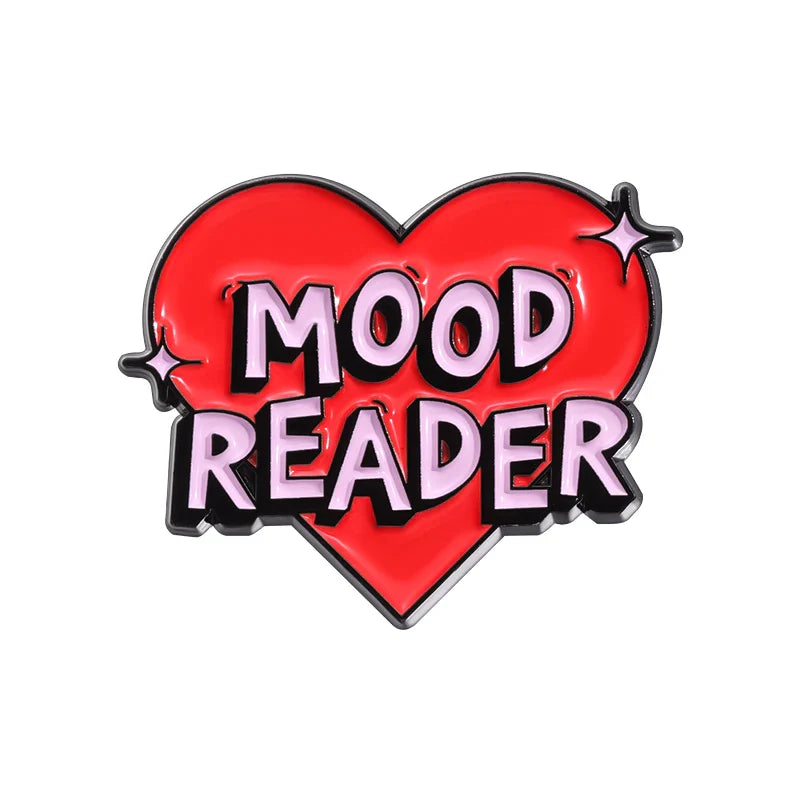 Pink Heart Brain Ghost Enamel Brooch – Gothic Retro Radio & TV Badge, Funny Punk Lapel Pin Jewelry Gift