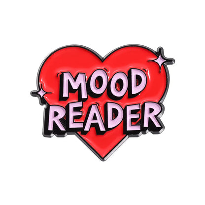 Pink Heart Brain Ghost Enamel Brooch – Gothic Retro Radio & TV Badge, Funny Punk Lapel Pin Jewelry Gift