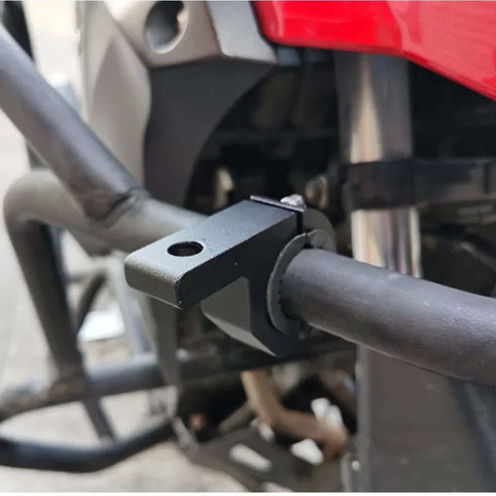 Adjustable Motorcycle Headlight Mount Bracket - 19mm-26mm Motorbike Lamp Holder Support Spotlight Installation Accessory