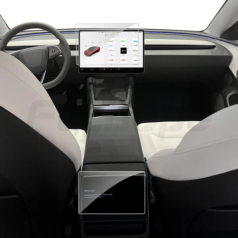 Futhope Tempered Glass Screen Protector – HD Center Control Film for Tesla Model 3/Y Highland (2021-2025) Protection
