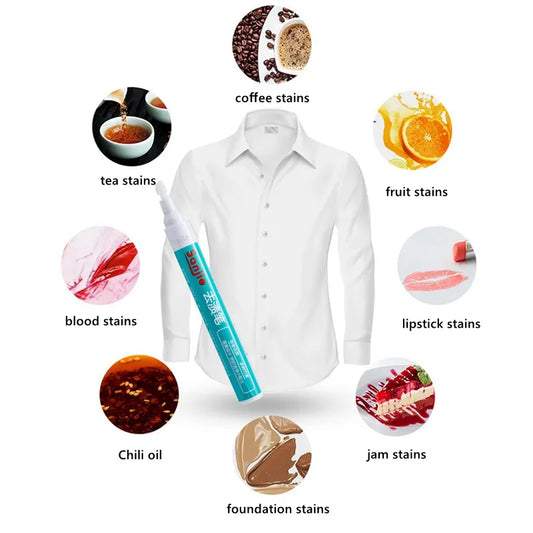 Magic Stain Remover Pen - Portable, Washing-Free Solution for Clothing Stains, Ideal for Oil and Red Wine on T-Shirts