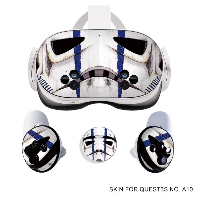 Skin Stickers for Meta Quest 3S VR Headset & Controllers – Vinyl Protective Decals with Halloween Pattern for Oculus 3S
