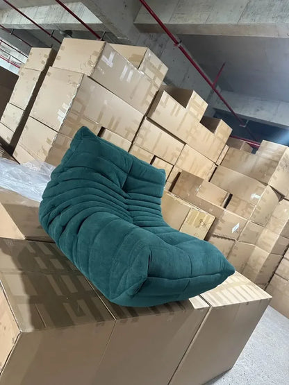 Caterpillar Single Sofa Chair – Cozy Tatami Lounge Chair for Living Room, Bedroom, Balcony, Reading, and Leisure