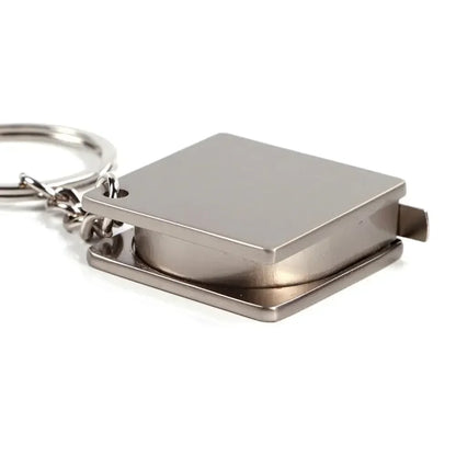 Metal Tape Measure Keychain | Stainless Steel Retractable Ruler Key Ring | Practical Small Measuring Tool