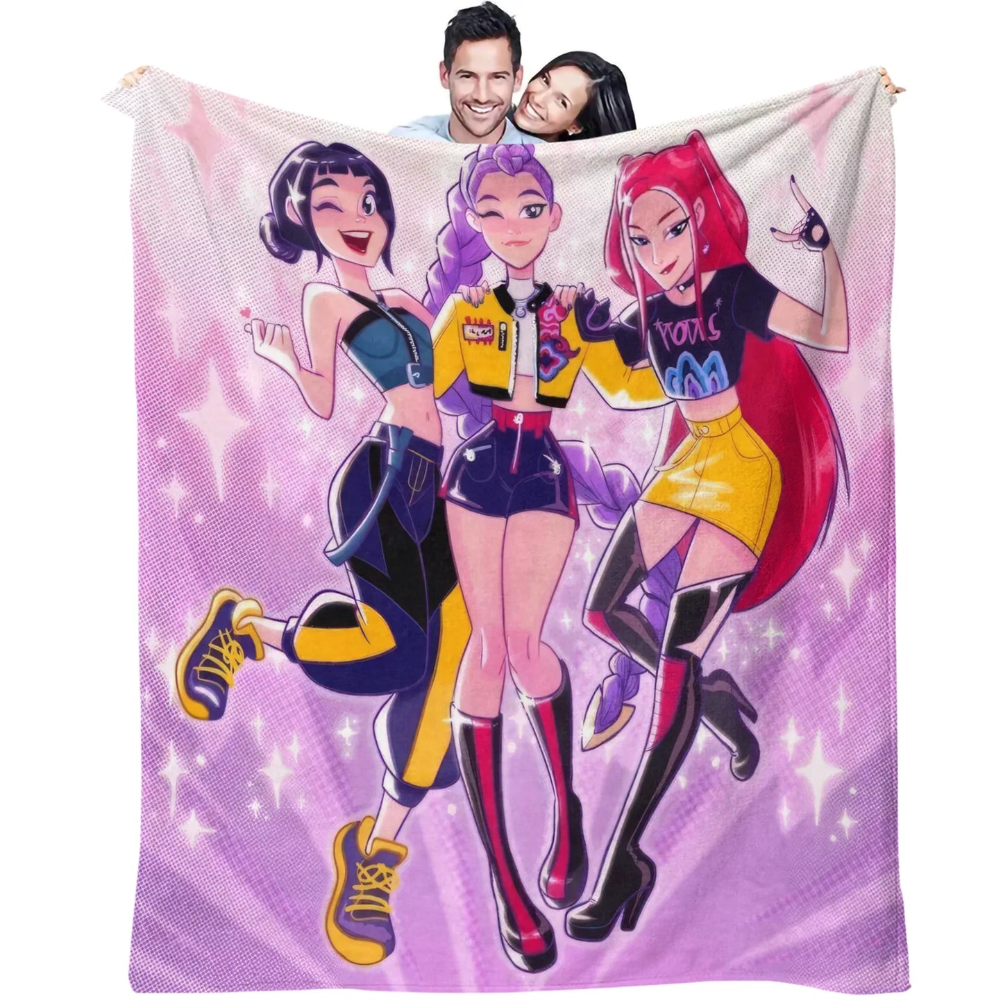K-Pop Demon Hunters Flannel Blanket – 31 Styles Anime Throw for Home, Travel & Camping Fan Gift