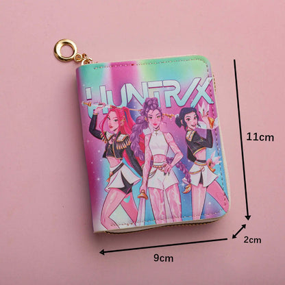 KPop Demon Hunters PU Women’s Wallet — Cartoon Coin & Card Holder, Portable Cute Rumi, Mira, Zoey Fan Gift Toy for Christmas