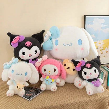 Sanrio Kuromi Plush Dolls — 40/50cm Kawaii My Melody & Cinnamoroll Soft Stuffed Anime Animals, Cartoon Pillow Decor for Kids