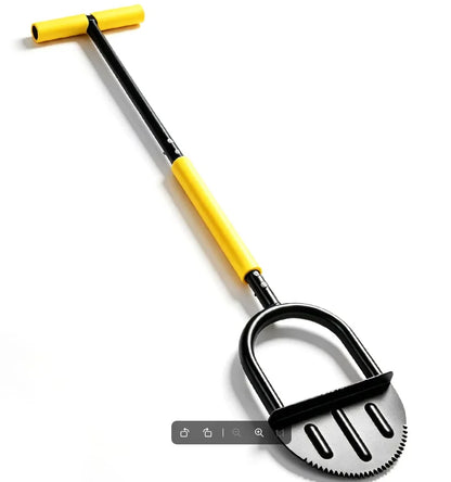 Manual Half Moon Lawn Edger - Steel Garden Grass Border Trimmer, Sod Removal & Yard Landscaping Tool with Handle