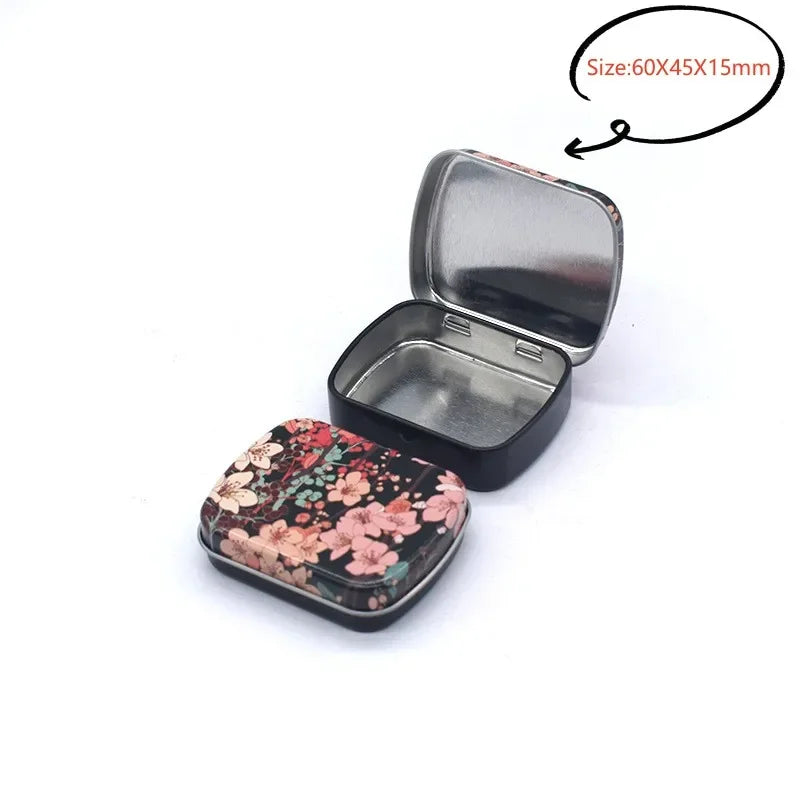 Square Silver Tin Storage Boxes – Small Metal Box for Jewelry, Keys, Coins & Wedding Candy