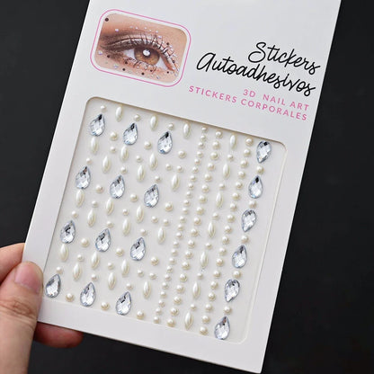 5D Face Diamond Gem Stickers - Colorful Rhinestone Body Makeup Tattoo for Festival, Nail Art & DIY Bling Style
