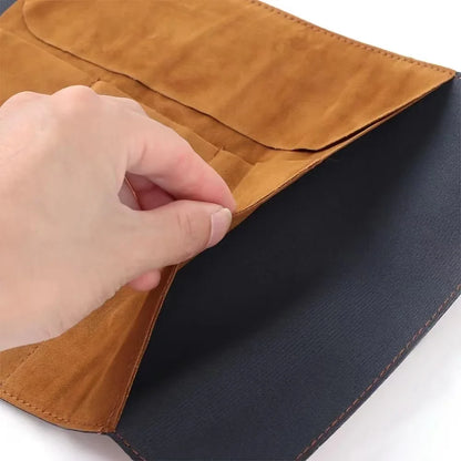 Creative Retro Leather Pencil Case – Large Capacity Roll-Up Bag with Embossed Treasure Map & Buckle Closure