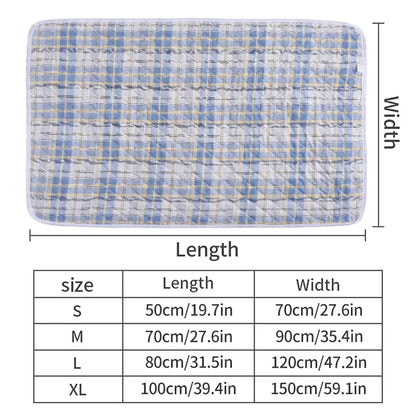 Washable Dog Pee Pad – Absorbent Reusable Plaid Pet Training Mat & Toilet Seat Cover (Home/Outdoor)