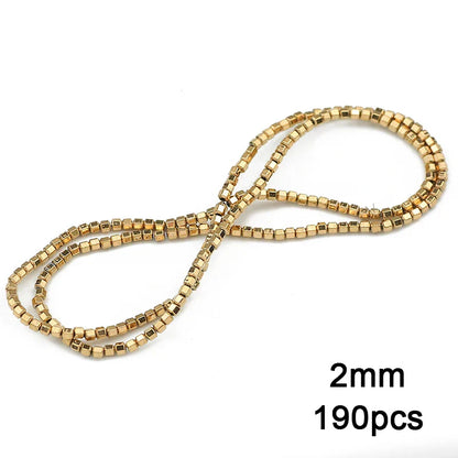 3A+ Retention Color Hematite Beads – Star & Heart Shapes, Gold-Plated Natural Stones for DIY Jewelry & Bracelets