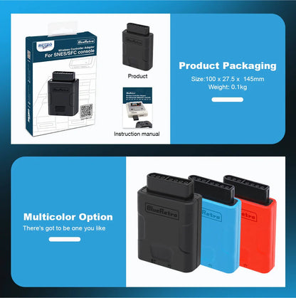 RetroScaler BlueRetro Wireless Controller Adapter – Connect SNES/SFC to PS4, PS5, Switch, Joy-Con & Xbox One S