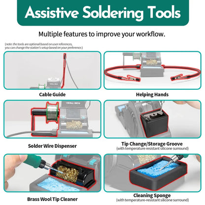 YIHUA 982-III Precision Soldering Station – Adjustable Temperature Soldering Iron for C115 C210 C245 Welding & Rework