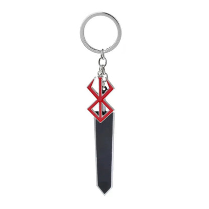 Berserk Dragonslayer Sword Keychain – Anime Game Key Ring Backpack Bag Pendant Jewelry for Men Fans Gift Accessories