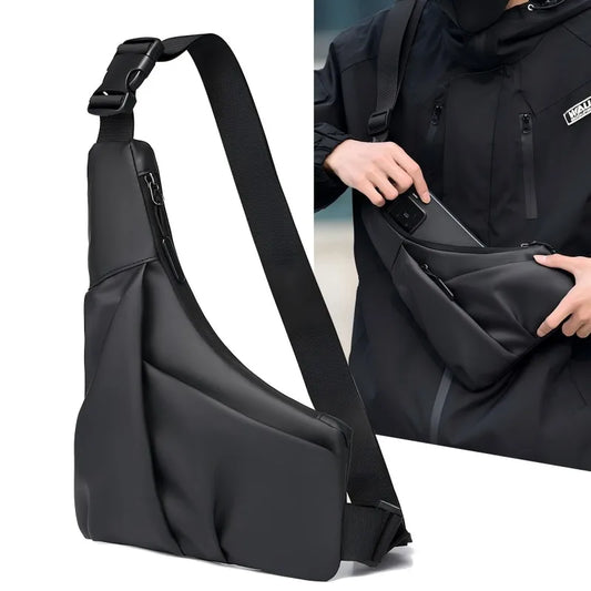 Anti-Theft Triangle Crossbody Bag – Adjustable Strap Casual Chest Bag for Men, Perfect for Outdoor, Travel & Commuting