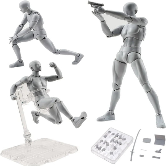 Sketch Drawing Figurines – Male & Female Movable Body Kun/Body Chan Anime Action Figure Mannequin