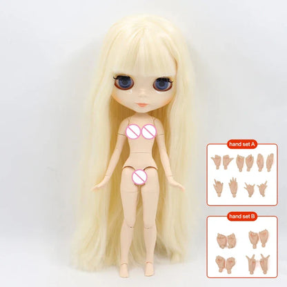 ICY DBS Blyth Doll – 1/6 BJD Customized Nude Joint Body, White Skin Glossy & Matte Face, 30cm Girl Toy Gift