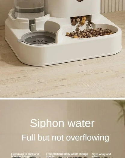 Automatic Pet Feeder with Water Fountain – Large Capacity Dog & Cat Food Bowl