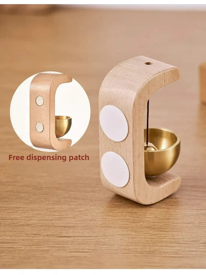 Dopamine Magnetic Indoor Wind Chime – Oak & Walnut Copper Doorbell for Home Decor