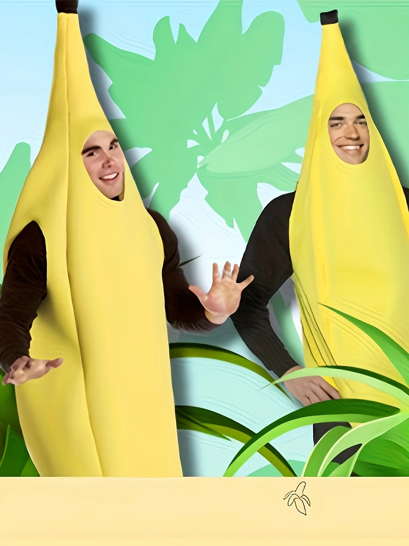 Banana Costume - Lightweight Breathable Cosplay Outfit for Parties, Carnival & Pool Events