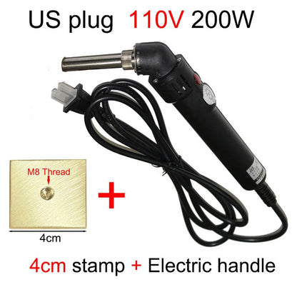 Handheld Copper Hot Stamping Machine – Electric Branding Iron for Wood, Leather & Cake DIY Crafts