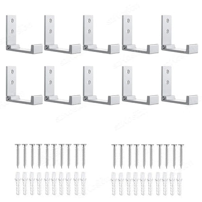 Folding Aluminum Alloy Wall Hooks – Rustproof Coat, Towel & Clothes Hanger (1/5/50 Pack)