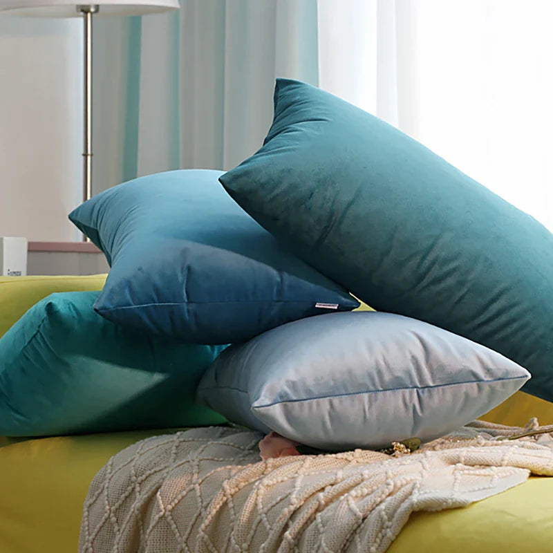 Soft Velvet Plaid Cushion Covers – 30x50 cm Pillowcases for Living Room Sofa, Nordic Home Decor
