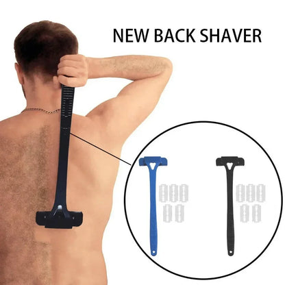 Men’s Back Shaver Razor – Safety Long Handle Foldable Hair Trimmer for Body, Legs & Back Hair Removal